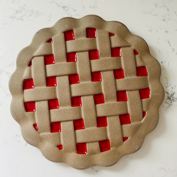 Crate&Barrel Pie Autumn Harvest Ceramic Trivet - Picture 3 of 10